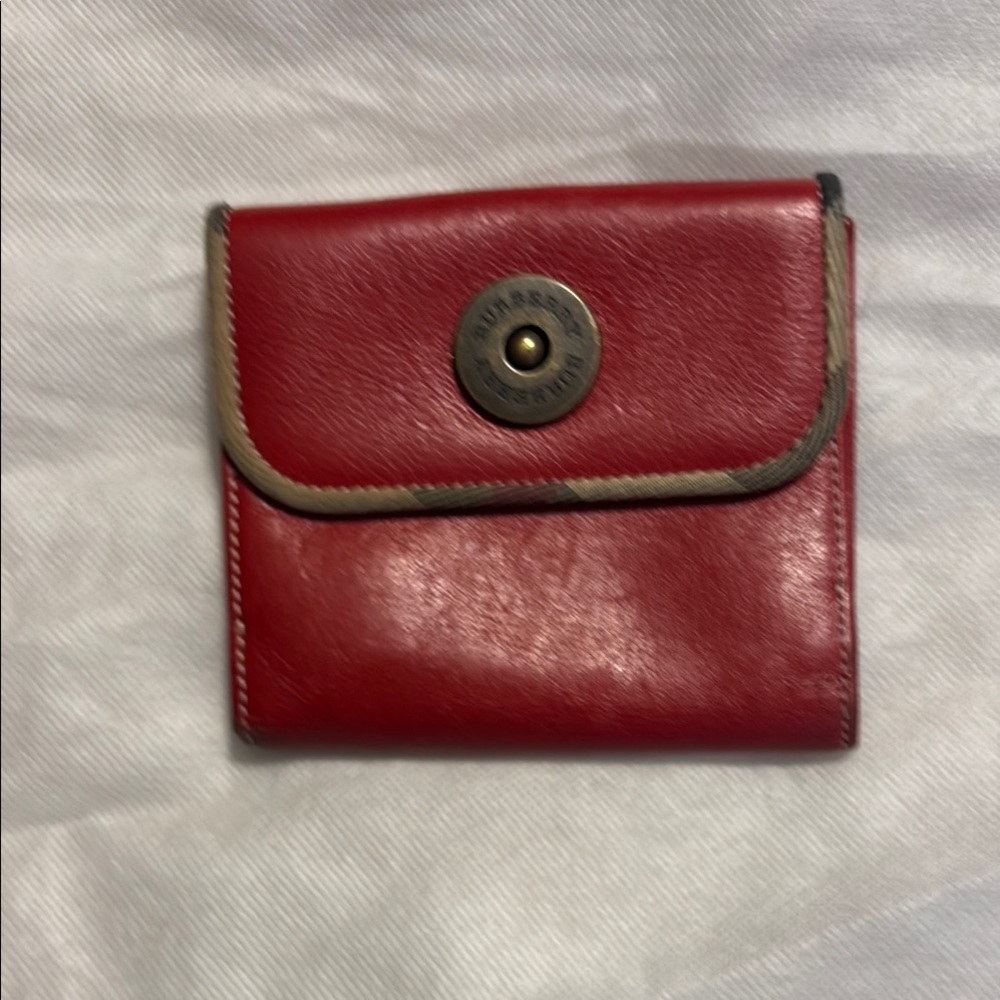 Burberry Red Leather Wallet